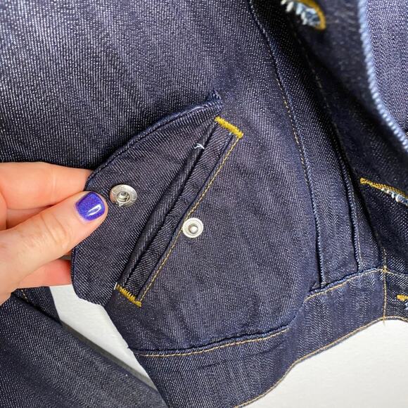 Levi’s Dark Denim Fashion Cropped Jacket Small - Picture 8 of 8